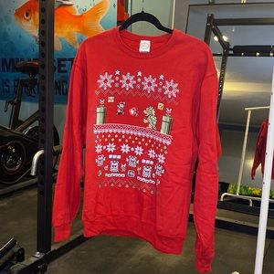 Nintendo Super Mario Christmas Pullover Sweatshirt